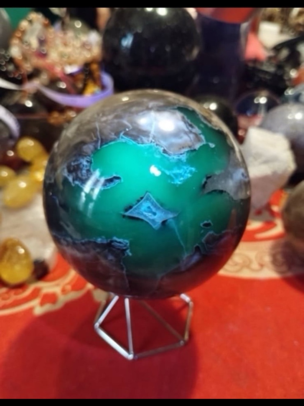 Volcano agate sphere - Picture 6 of 12